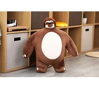 AECHII 47cm small head teddy bear toy stuffed small head big muscles full body panda pillow chair cushion birthday gift 47CM sloth