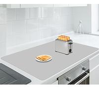 AECHY Silicone Mats for Worktops 90x60x0.2cm, Heat Resistant Mat Waterproof Kitchen Worktop Protector, Extra Large Silicone mat, Nonstick Craft Mat Kitchen Table Placemats for Countertop, Light Gray