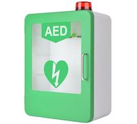 AED Cabinet for Wall Mounted Storage, Cardiac Defibrillator Alarm Box with Double Switch Control, Compatible with Various AED Models for Home and Office