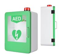 AED Cabinet - Wall Mount Storage with Alarm and Transparent Window, Rounded Corner and Adjustable Elastic Design, Partition Position Adjustable, Double Switch Control for Office, Nursing, Home, Bus