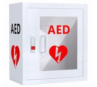 AED Cabinet Wall Mounted Cardiac Defibrillator Storage Box,for Home Office First Aid Case with Snap Lock Fits Most Models