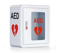 AED Cabinet, ZIPOWEY First Aid AED Defibrillator Wall Mounted Storage Cabinet, Metal Steel Plate Snap Lock, fits All Brands Cardiac Science for Public Places, 14 x 7.8 x 15.7 Inch
