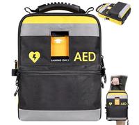 AED Defibrillator Bag, Portable Carry Case with Reflective Strips, Adjustable Shoulder Strap, Emergency Storage Organizer for Home, Office, Gym, Public Places