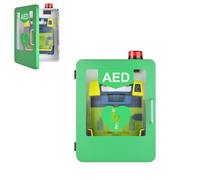 AED Defibrillator Storage Cabinet,Medical First Aid Wall Mounted,with Key Alarm,Adjustable Partition Position