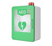 AED Defibrillator Storage Cabinet, Wall-Mounted Plastic Cardiac Defibrillation Alarm Box, Double Switch Control Alarm, Adjustable Partition Position