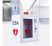 AED Defibrillator Storage Cabinet with Alarm and Strobe Light - Metal Storage Cabinet for Home, Office, and Hospital Use