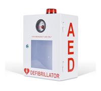 AED Defibrillator Storage Cabinets,Metal Steel Plate Storage Cabinet,AED Defibrillator Wall Mounted Cabinet with Alarm and Light, Suitable for All AEDs, for Offices, Nursing Homes, Public Places