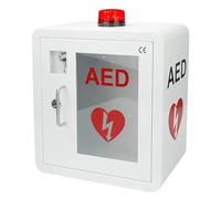 AED Defibrillator Wall Cabinet,Secure Storage with Light and Alarm for Most Models, Suitable for Offices, Care Homes, and Public Areas