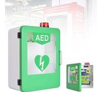 AED Defibrillator Wall Mount Cabinet with Alarm System, Adjustable Partition, Double Switch Control for Emergency First Aid Storage