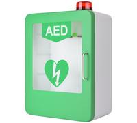 AED First Aid Kit Wall Mount Cardiac Outer Box Transparent Window Automatic External Defibrillator Storage Cabinet Fits All Brands of Defibrillators