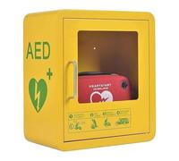 AED Storage Cabinet, Wall-Mounted Cardiac Defibrillation Alarm Box with Light and System, Double Switch Control, Fits Most Models, for Home Office