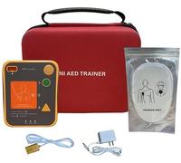 AED Trainer First Aid Training Kit CPR Teaching Machine Defibrillator First-aid Device Unit Voice Prompts English Chinese Languages (Mini)