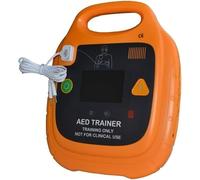 AED Trainer Kit, Automatic Rechargeable First Aid Training with 10 Scenarios CPR Teaching Machine Defibrillator Voice Prompts English Italian French Spanish German Dutch Danish Portuguese