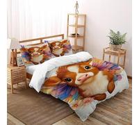 AEDiFTLINGi Highland Cattle Bedding Set 3D Digital Printing Animal Theme Wildlife Duvet Cover Set 3 Pieces Microfiber Comforter Cover Universal for All Seasons with Pillowcase Double(200x200cm)