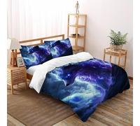 AEDiFTLINGi Wolf Bedding Set Theme Bedspread Animal Theme Wildlife Duvet Cover Set Microfiber Comforter Cover Suitable for Family,couple,children Pillowcase Double（200x200cm）