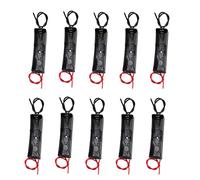 AEDIKO 10pcs 18650 Battery Holder 18650 Battery Clip 1 Slots 3.7V Plastic 18650 Battery Storage Box Case with Connect Cable