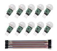 AEDIKO 10pcs AM312 PIR Motion Sensor AM312 Mini Detector Module HC-SR312 Pyroelectric Infrared PIR Motion Automatic Detector DC 2.7 to 12V With Jumper Cable