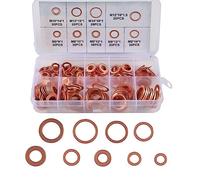 AEDIKO 200pcs Copper Washer Set - Metric Sealing Washers M5-M14