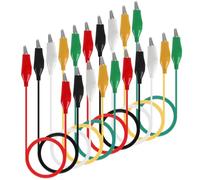 AEDIKO 20pcs Alligator Clips Electrical Preminum Test Leads with Crocodile Clips 5 Colors Testing Probes for Electrical Testing with Dual Ended Insulators (45mm)