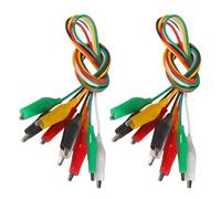 AEDIKO 20pcs Alligator Clips Electrical Preminum Test Leads with Crocodile Clips 5 Colors Testing Probes for Electrical Testing with Dual Ended Insulators