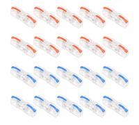 AEDIKO 20pcs Lever Wire Connectors 1 IN 1 OUT Quick Connect Nuts Inline Splices Push-in Professional Electrical Butt Compact Terminals Splicing Speaker Connector Kit for Various Circuits, AWG 28-12