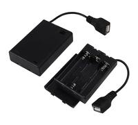 AEDIKO 2pcs 3 AA Battery Holder USB Switch 4.5V USB Female Socket 3x 1.5V AA Battery Case Box Holder On/Off Switch for RC Cars LED Light