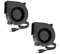 AEDIKO 2pcs 75mm Blower Fan 75 x30mm USB Blower Cooling Fan 5V 7530 Centrifugal Fan Turbo Case Fan Cooler for Exhaust Ventilation Fan Replacement