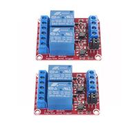 AEDIKO 2pcs DC 5V Relay Module 2 Channel Relay Switch with Optocoupler Isolation High/Low Level Trigger