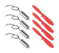 AEDIKO 4pcs 716 Coreless Motor 3.7V 7x16mm Brushed Motors 45000 RPM + 4pcs 75mm CW CCW Propeller Compatible with FPV RC Quadcopter