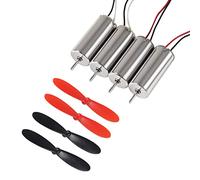 AEDIKO 4pcs 8520 Brushed Motors 8.5x20mm Motor 3-5V 0.15A 35000RPM-50000RPM 8520 Motor Hollow Cup Drone Motor + 4pcs 75mm CW CCW Propeller Compatible with FPV RC Quadcopter