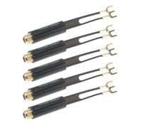 AEDIKO 5pcs Matching Transformer UHF/VHF/FM Balun Antenna Transformer 75 Ohm to 300 Ohm Adapter Converter with F Female Jack for TV, Radio, Coax Antenna