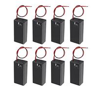 AEDIKO 8pcs 9V Battery Holder 9V Battery Holder with Switch 9V Battery Case with Switch 9V Battery Case Holder with Cover Storage Case Holder