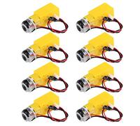 AEDIKO 8pcs TT Motor Dual DC 3-6V Gearbox Motor 200RPM Ratio 1:48 Shaft Motor with 2.54mm Wire for Smart Car Robot DIY