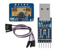 AEDIKO LD2410C Human Presence Radar Sensor Module HLK-LD2410 Millimeter Wave Non-Contact 24GHz ISM Band Serial Port IO Level Output+CH340 Adapter
