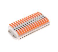 AEDIKO Lever Wire Nut Connector Wire Splicing 20 Conductor Connectors for Circuit Inline 28-12 AWG DIY Wire Connector (24-12 AWG) Push-in Electrical Connection Terminal (15 in 15 Out)
