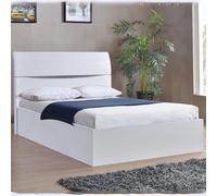 aedos high gloss king size bed in white