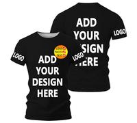 AEDOSW Custom T-Shirts for Men Women Personalized Unisex Crewneck Tee Shirt - Customize Your Image Design with Your Photo Text Logo,Personalized T Shirt Customized Shirts Tee Front Adult Back Black