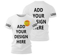 AEDOSW Custom T-Shirts for Men Women Personalized Unisex Crewneck Tee Shirt - Customize Your Image Design with Your Photo Text Logo,Personalized T Shirt Customized Shirts Tee Front Adult Back White