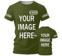 AEDOSW Custom T-Shirts for Men Women Personalized Unisex Crewneck Tee Shirt - Customize Your Image Design with Your Photo Text Logo ,Personalized T Shirt Customized Shirts Tee Front Adult Back