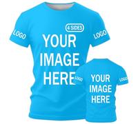 AEDOSW Custom T-Shirts for Men Women Personalized Unisex Crewneck Tee Shirt - Customize Your Image Design with Your Photo Text Logo ,Personalized T Shirt Customized Shirts Tee Front Adult Back