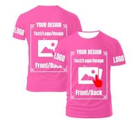 AEDOSW Custom T-Shirts for Men Women Personalized Unisex Crewneck Tee Shirt - Customize Your Image Design with Your Photo Text Logo,Personalized T Shirt Customized Shirts Tee Front Adult Back