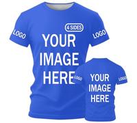 AEDOSW Custom T-Shirts for Men Women Personalized Unisex Crewneck Tee Shirt - Customize Your Image Design with Your Photo Text Logo ,Personalized T Shirt Customized Shirts Tee Front Adult Back