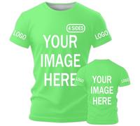 AEDOSW Custom T-Shirts for Men Women Personalized Unisex Crewneck Tee Shirt - Customize Your Image Design with Your Photo Text Logo ,Personalized T Shirt Customized Shirts Tee Front Adult Back