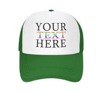 AEDOSW Personalised Baseball Cap, Personalised Hat Text Logo and Print Photo, Image, Adjustable Custom Summer Sun Caps Unisex, Design Your own Cap Gift for Mother Father Man Woman Friend