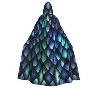 aeegda 3d Magical Dragon Scales Pattern Print Hooded Cloak Cosplay Costume Carnival Unisex Wedding Party Outdoor Celebrations
