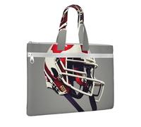 aeegda American Football Print Canvas Tote Documents Office Supplies Business Meeting Weekend Getaway File Bag