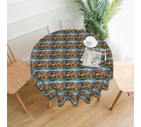 aeegda beautiful Italy Print Round Tablecloth Reusable Table Cover Decor Dining Room Wedding Outdoor Events