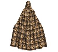 aeegda Compass And Old World Map Print Hooded Cloak Adults Carnival Themed Cosplay For Festivals Outdoor Celebrations