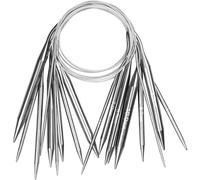 Aeelike 120cm Circular Knitting Needles Set, 9Pcs 2.5mm-10mm Stainless Steel Fixed Round Knitting Needles with Cable Wire, 48 inch Extra Long Metal Circular Needles for Knitting Sweater Baby Blankets