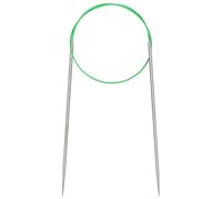 Aeelike 2.5mm Circular Knitting Needles 60cm, 2.5mm Stainless Steel Round Knitting Needles for Beginners, 24 inch Long Metal Fixed Circular Needles for Knitting Socks, Hat, Sweater, Scarf, Blanket